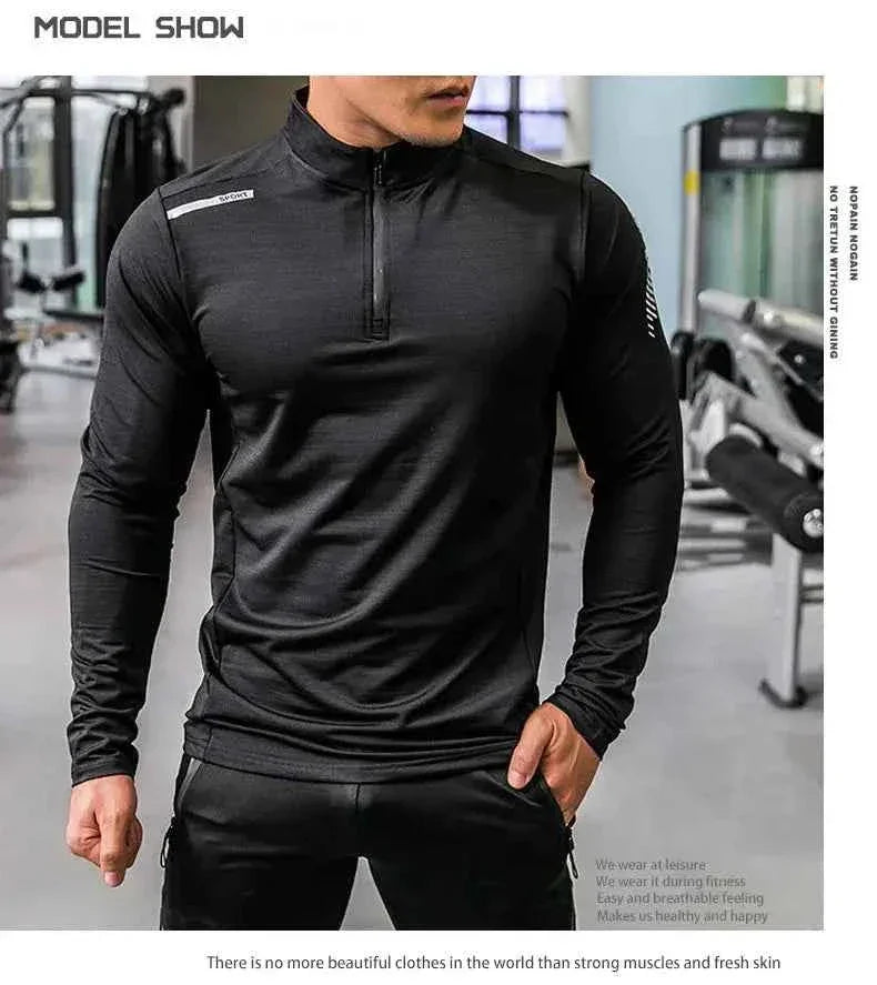 Mens Gym Compression Shirt Male Rashgard Fitness - Next Level