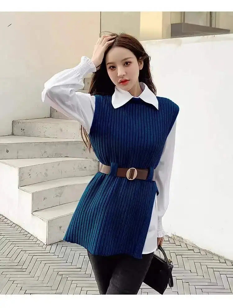 Spring Knitted Vest Set Women - Two Piece Knitted Outfit for Stylish Spring Looks - Next Level