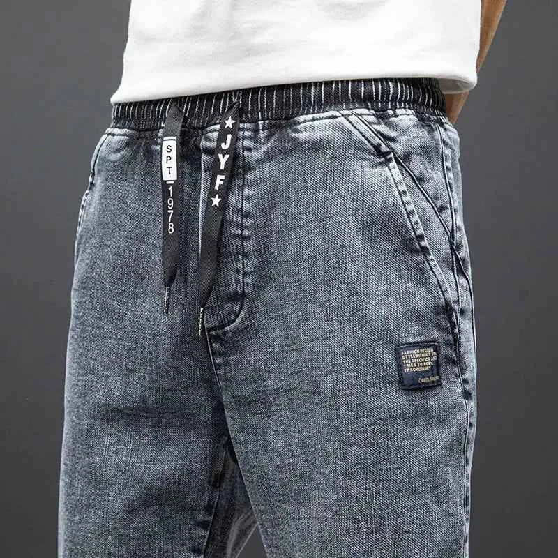 Spring Summer Cargo Jeans Men in Black and Blue - Streetwear Style - Next Level