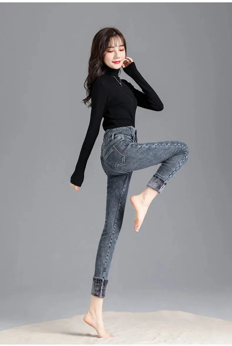 High-Quality Winter Fleece Leggings - Thick High-Waist Comfort - Next Level