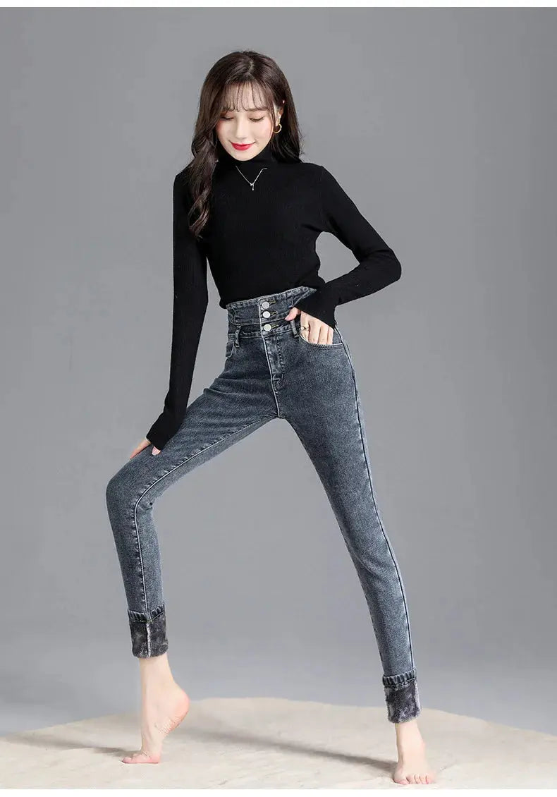High-Quality Winter Fleece Leggings - Thick High-Waist Comfort - Next Level