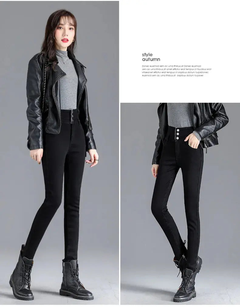 High-Quality Winter Fleece Leggings - Thick High-Waist Comfort - Next Level