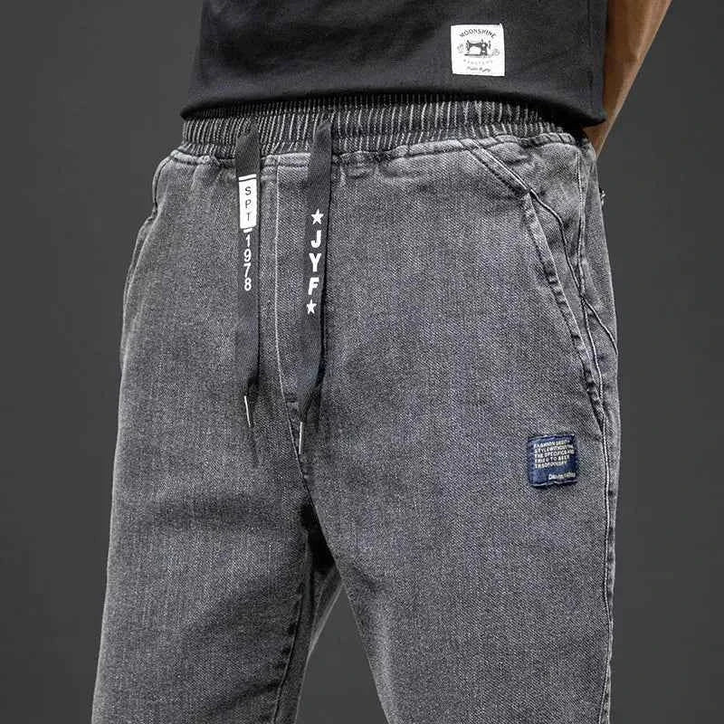 Spring Summer Cargo Jeans Men in Black and Blue - Streetwear Style - Next Level