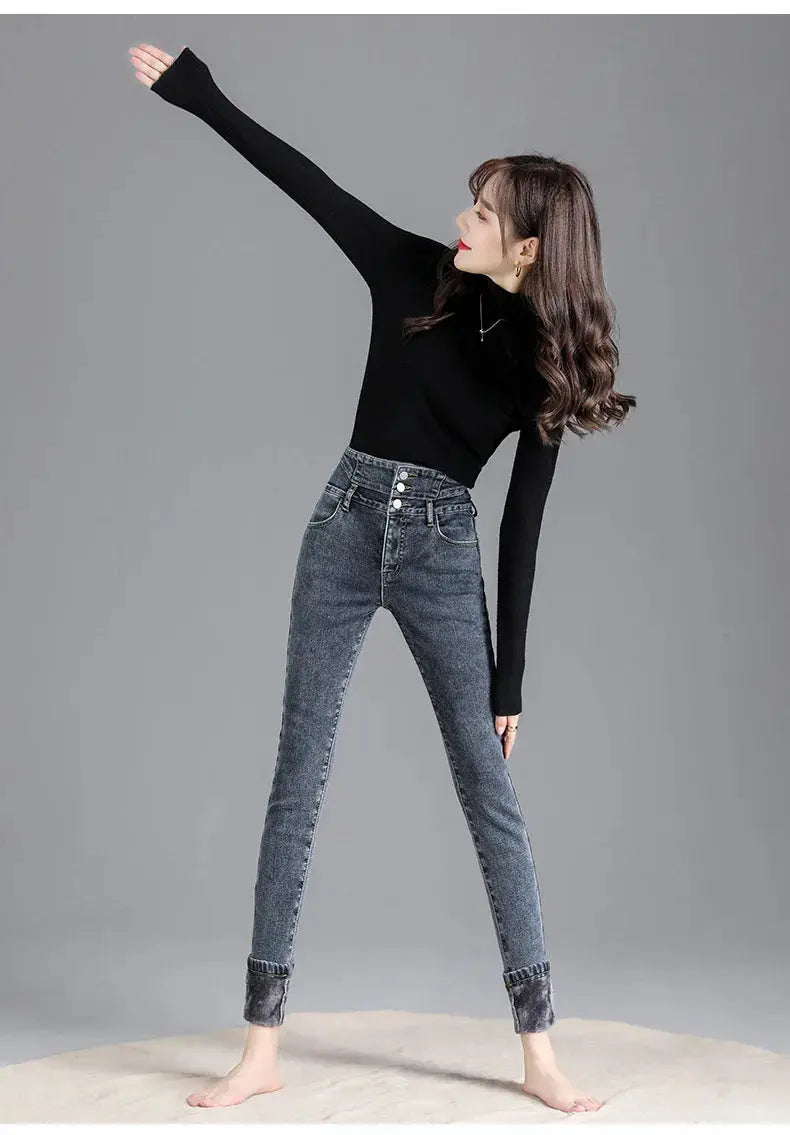 High-Quality Winter Fleece Leggings - Thick High-Waist Comfort - Next Level