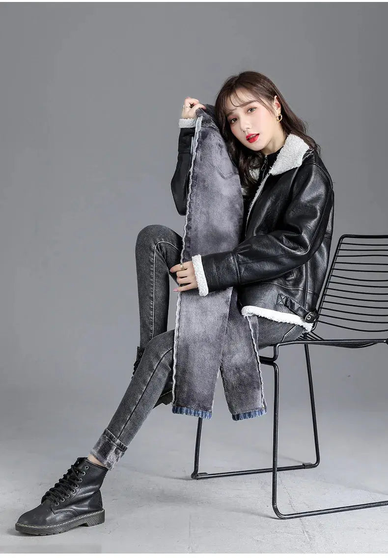 High-Quality Winter Fleece Leggings - Thick High-Waist Comfort - Next Level