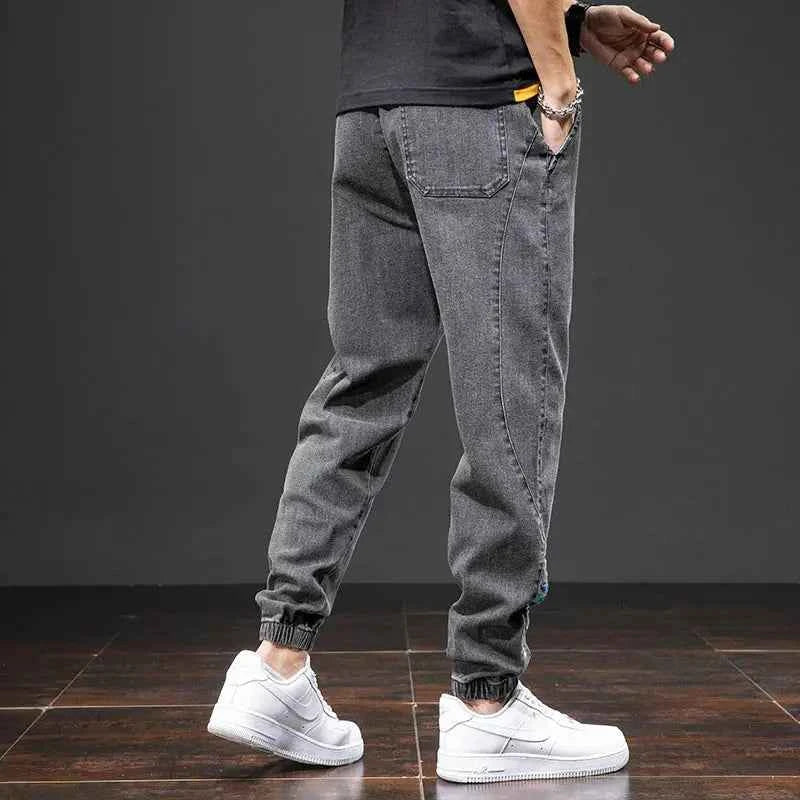 Spring Summer Cargo Jeans Men in Black and Blue - Streetwear Style - Next Level