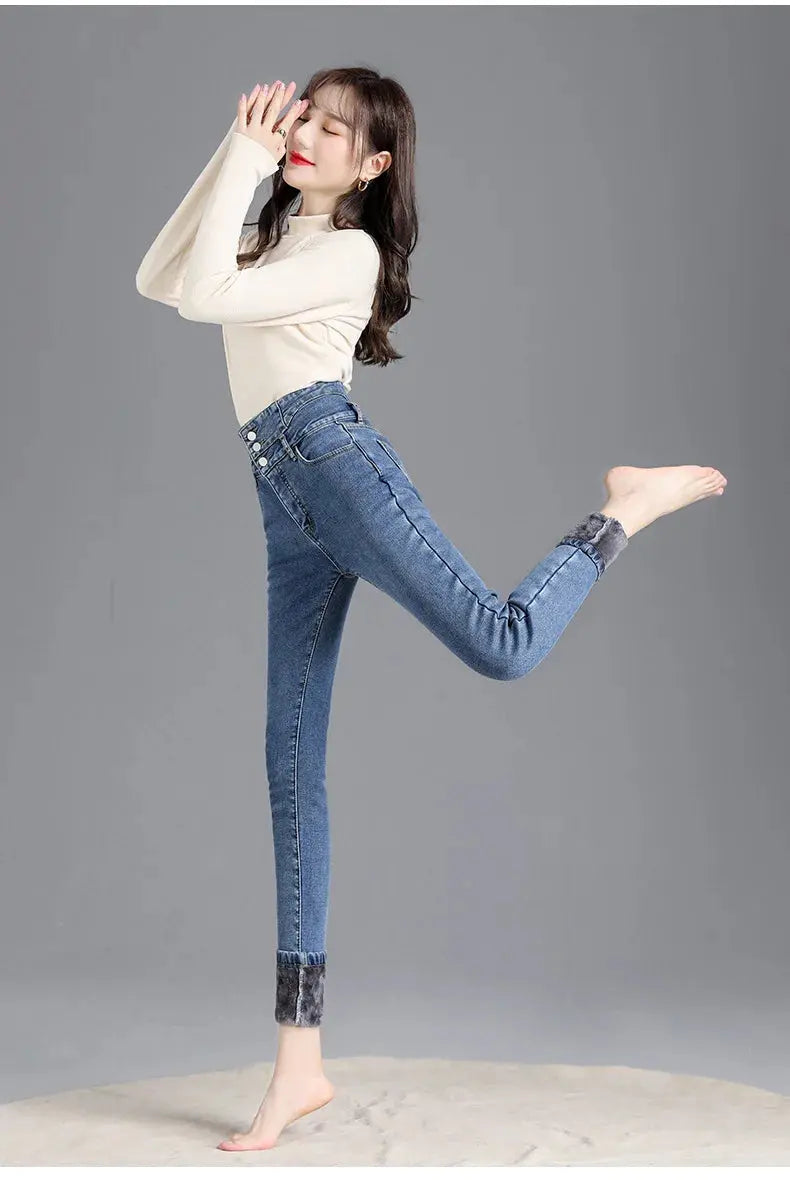 High-Quality Winter Fleece Leggings - Thick High-Waist Comfort - Next Level