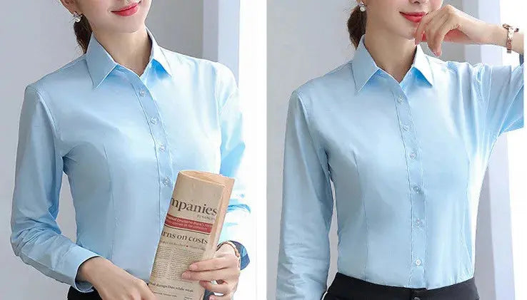 Elegant Women White Long Sleeve Shirt - Stylish & Versatile for Any Occasion - Next Level