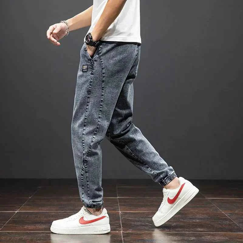 Spring Summer Cargo Jeans Men in Black and Blue - Streetwear Style - Next Level