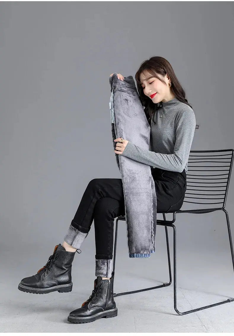 High-Quality Winter Fleece Leggings - Thick High-Waist Comfort - Next Level
