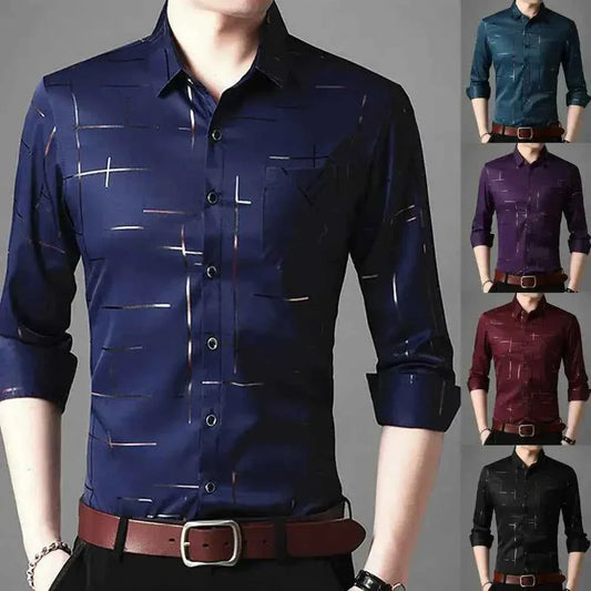 Men's High Quality Dress Shirts Long Sleeve for Every Occasion - Next Level