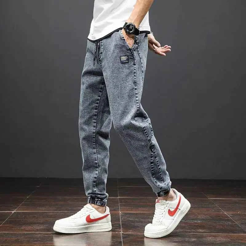 Spring Summer Cargo Jeans Men in Black and Blue - Streetwear Style - Next Level
