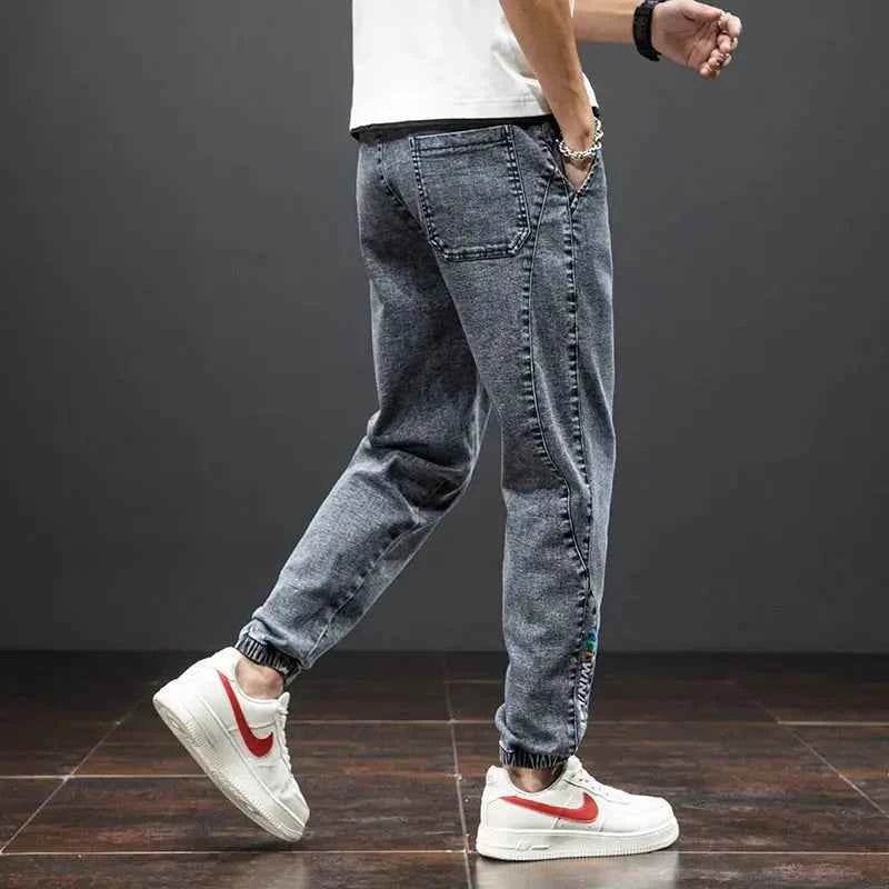 Spring Summer Cargo Jeans Men in Black and Blue - Streetwear Style - Next Level