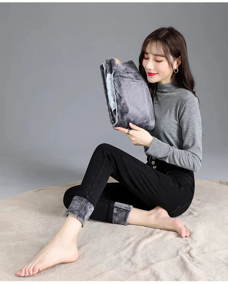 High-Quality Winter Fleece Leggings - Thick High-Waist Comfort - Next Level