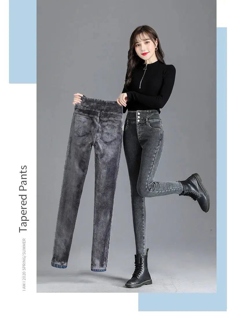 High-Quality Winter Fleece Leggings - Thick High-Waist Comfort - Next Level