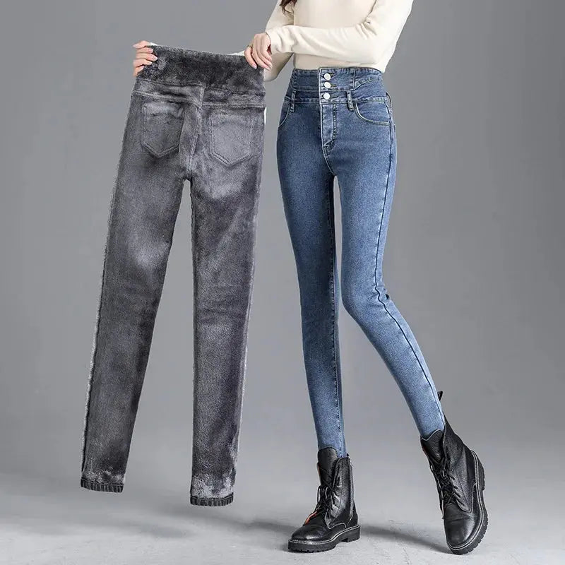 High-Quality Winter Fleece Leggings - Thick High-Waist Comfort - Next Level