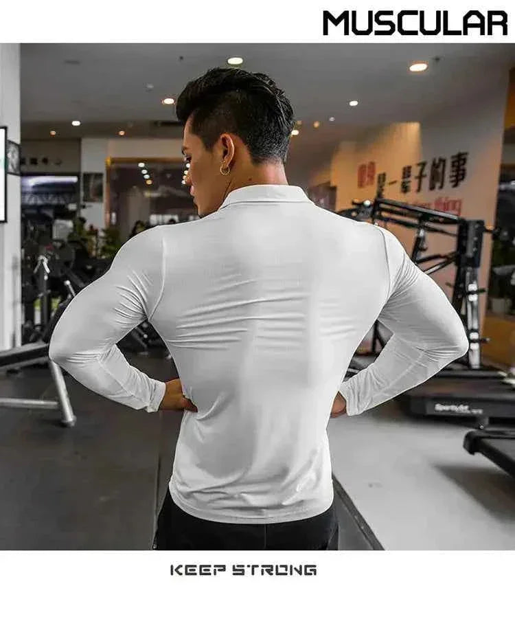 Mens Gym Compression Shirt Male Rashgard Fitness - Next Level