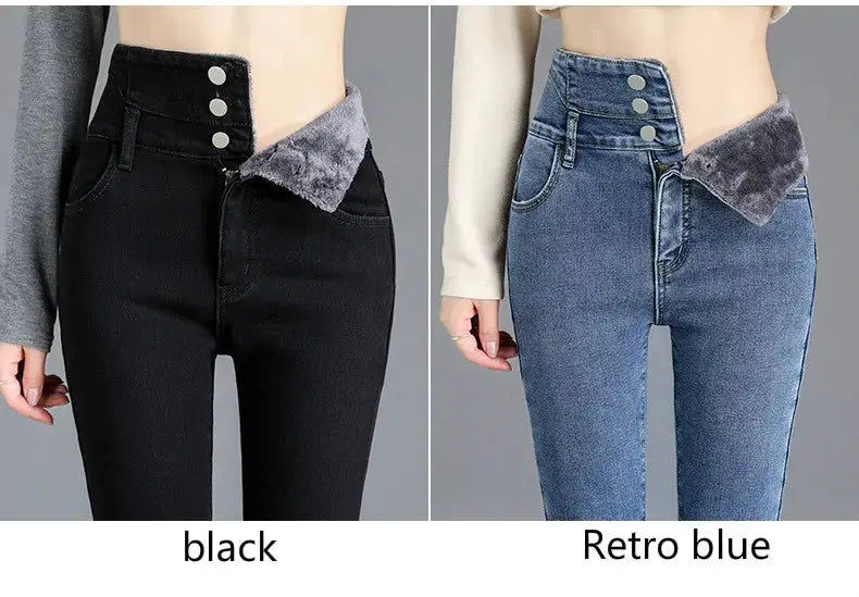 High-Quality Winter Fleece Leggings - Thick High-Waist Comfort - Next Level