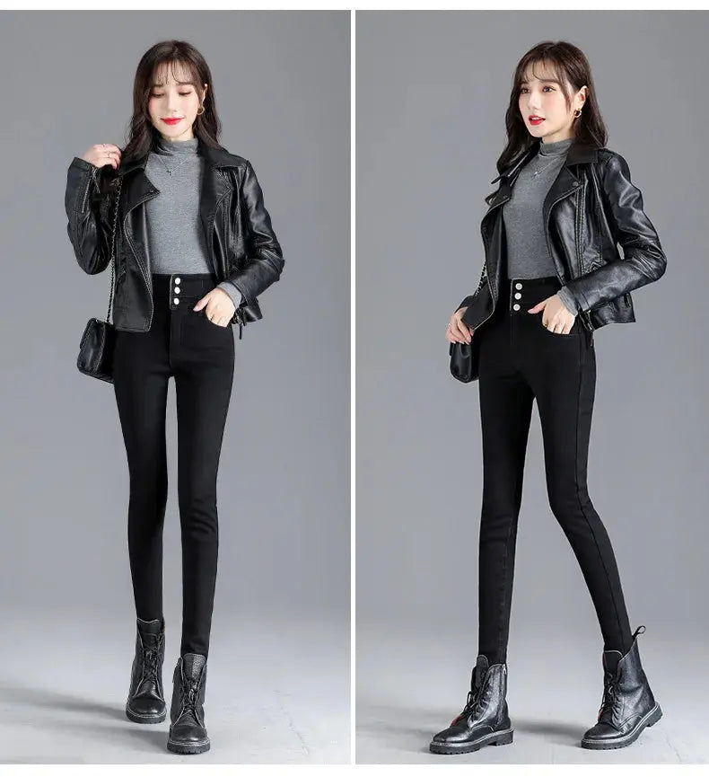 High-Quality Winter Fleece Leggings - Thick High-Waist Comfort - Next Level
