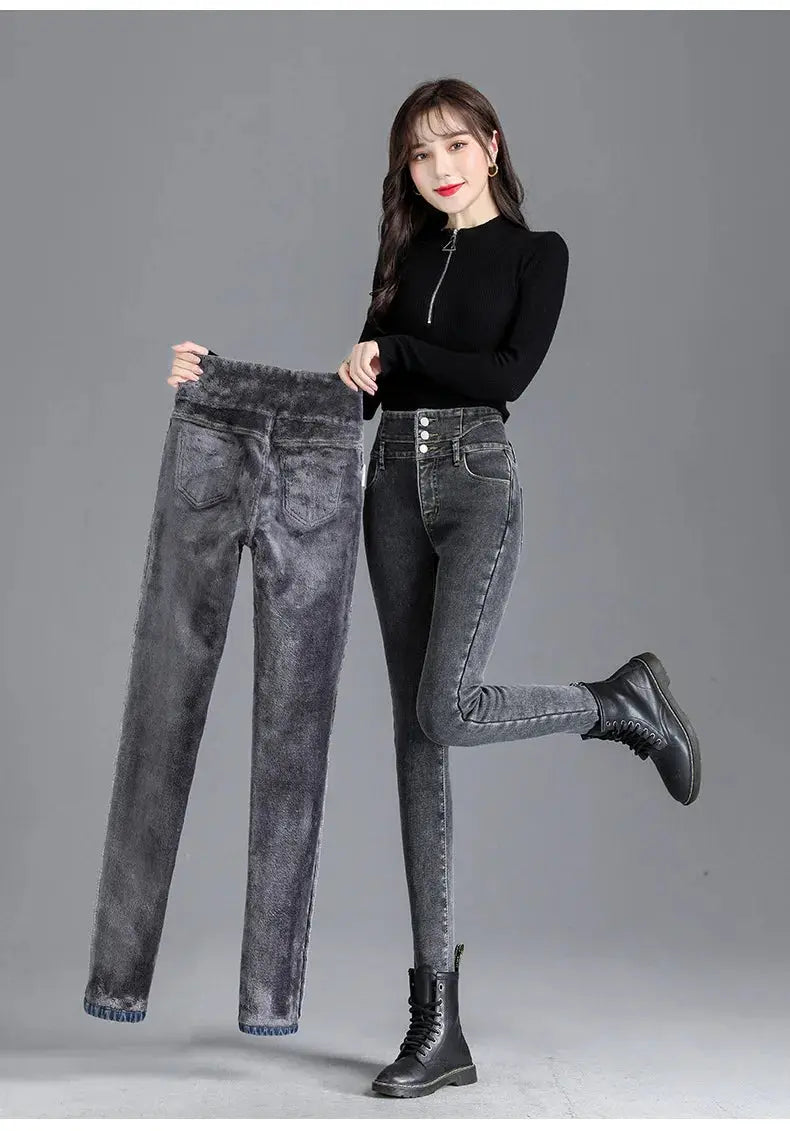High-Quality Winter Fleece Leggings - Thick High-Waist Comfort - Next Level