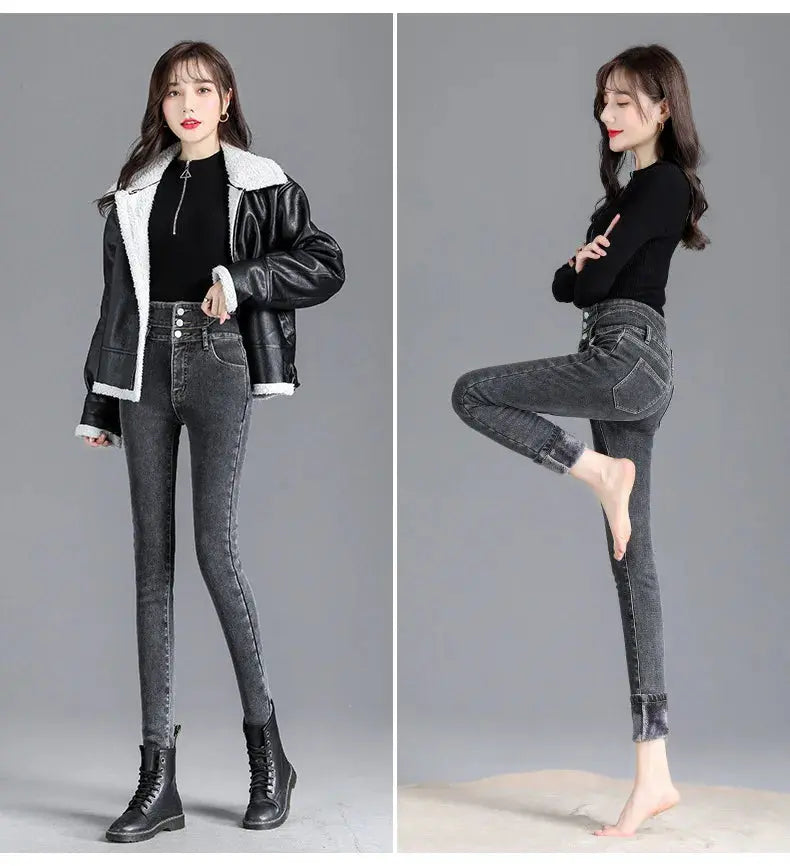 High-Quality Winter Fleece Leggings - Thick High-Waist Comfort - Next Level