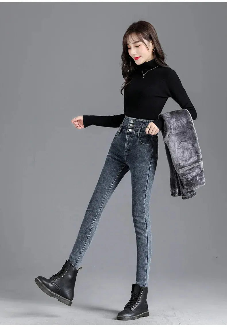 High-Quality Winter Fleece Leggings - Thick High-Waist Comfort - Next Level