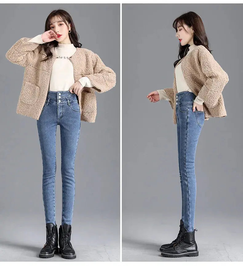 High-Quality Winter Fleece Leggings - Thick High-Waist Comfort - Next Level