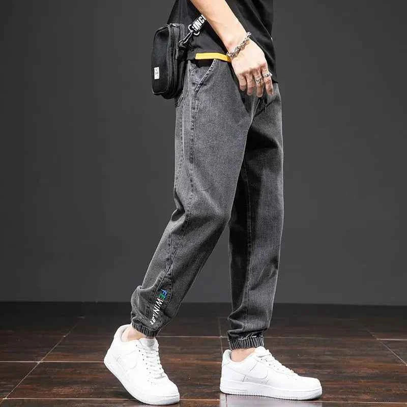 Spring Summer Cargo Jeans Men in Black and Blue - Streetwear Style - Next Level