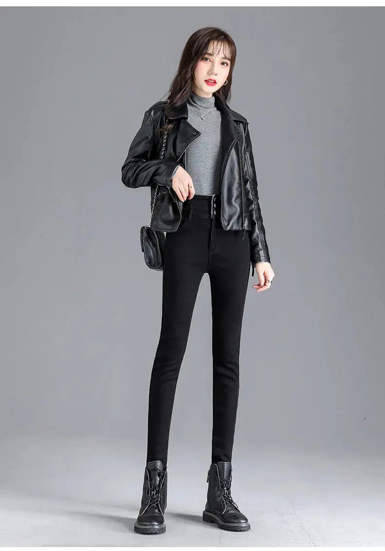 High-Quality Winter Fleece Leggings - Thick High-Waist Comfort - Next Level