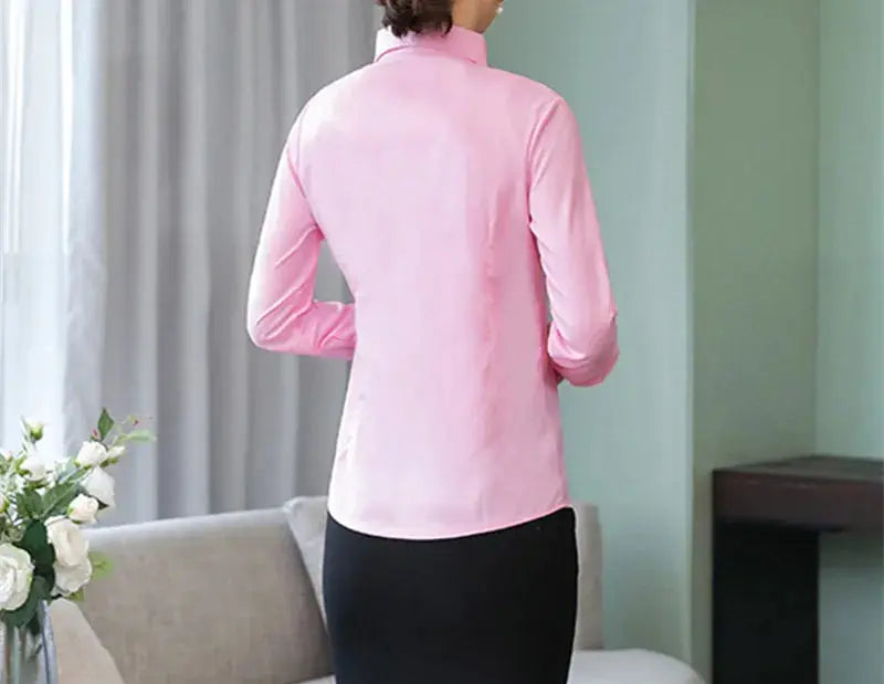 Elegant Women White Long Sleeve Shirt - Stylish & Versatile for Any Occasion - Next Level