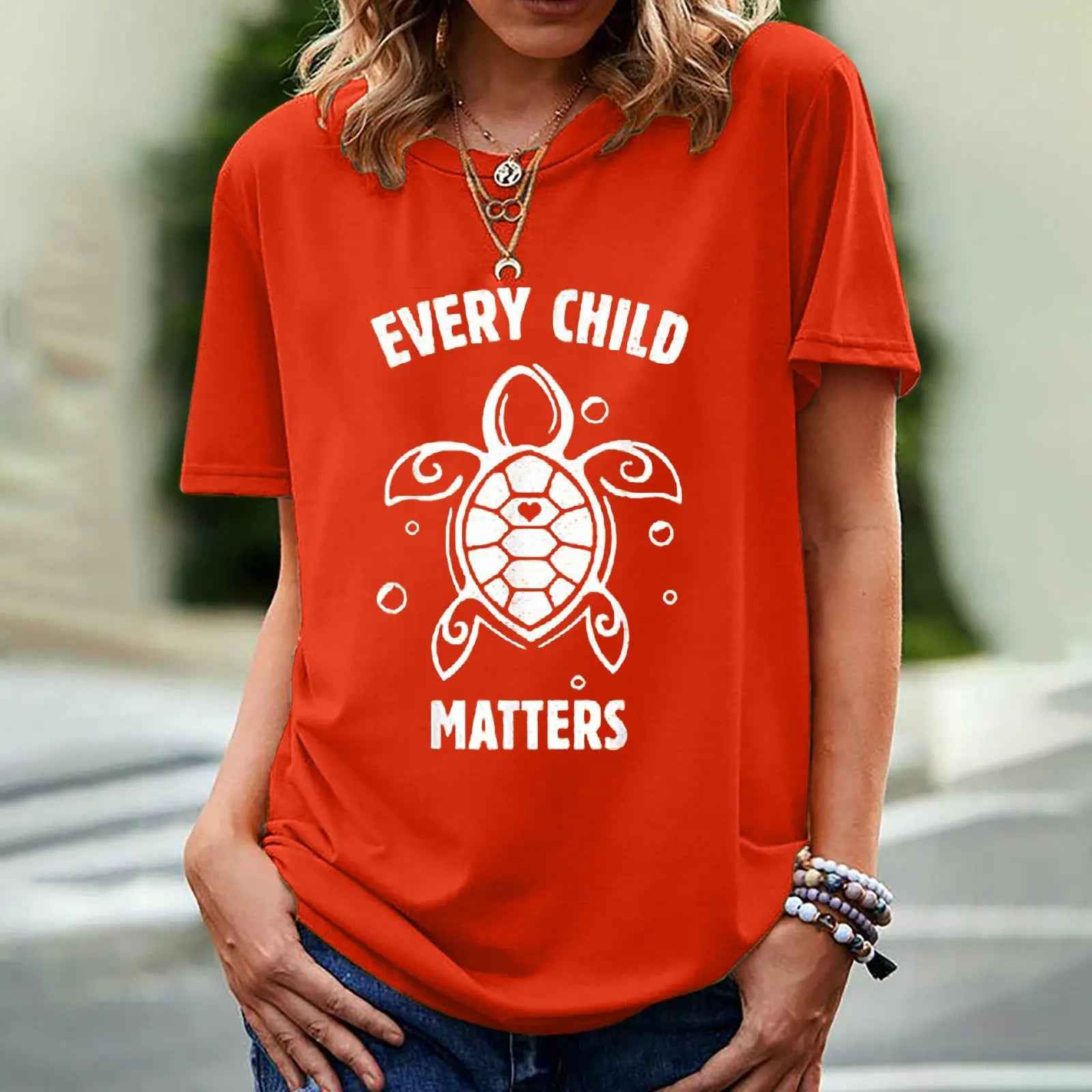 Every Child Matters T-shirt for Women - Short Sleeve Print Design - Next Level