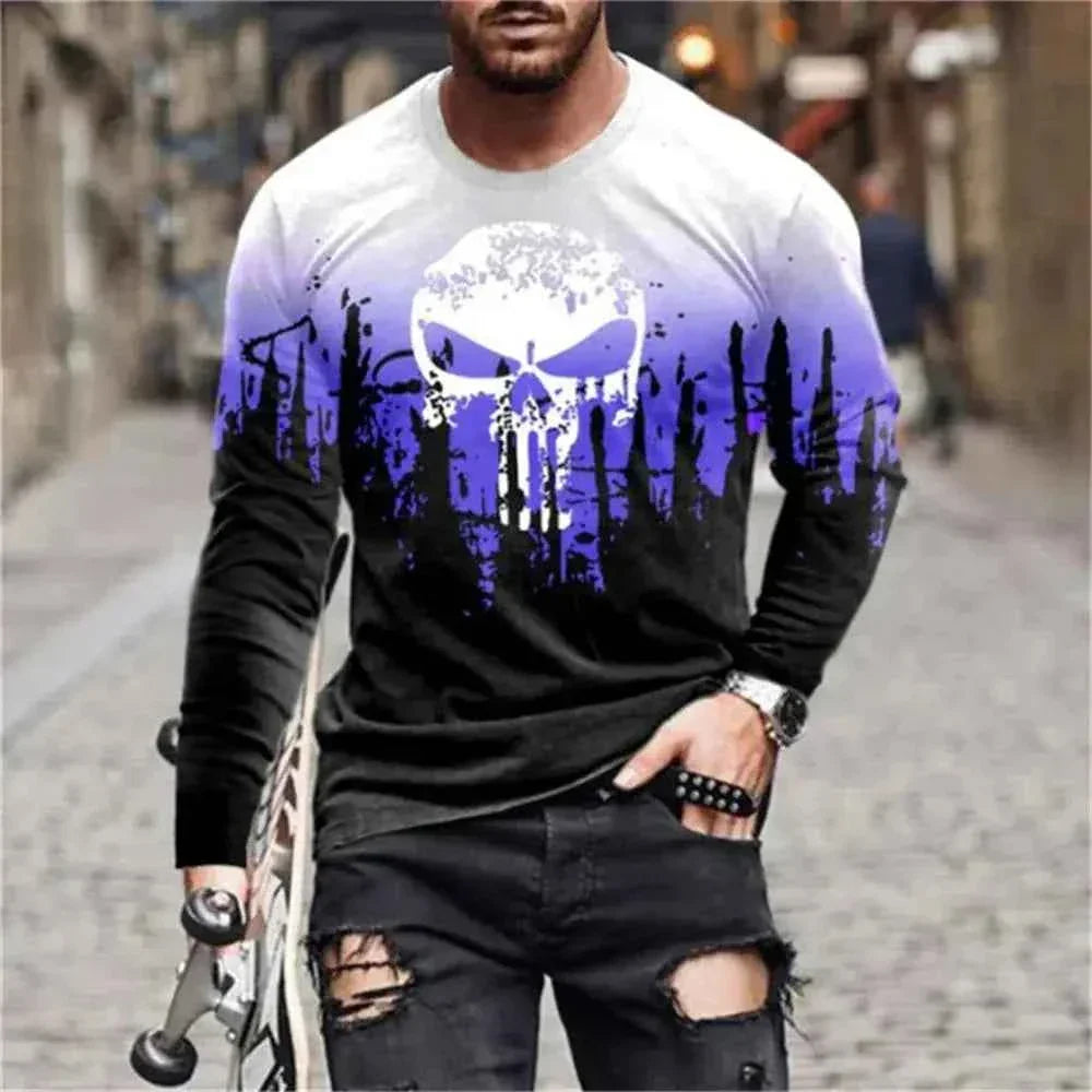 Retro Graffiti T-shirt - 3D Print Summer Men's Round Neck Tee - Next Level