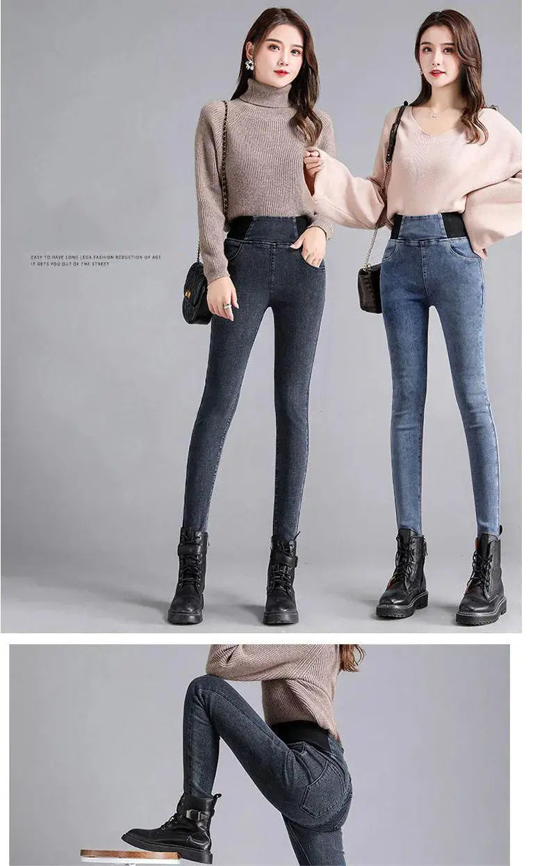 Elastic Waist Skinny Jeans Women for Spring Fashion - Next Level