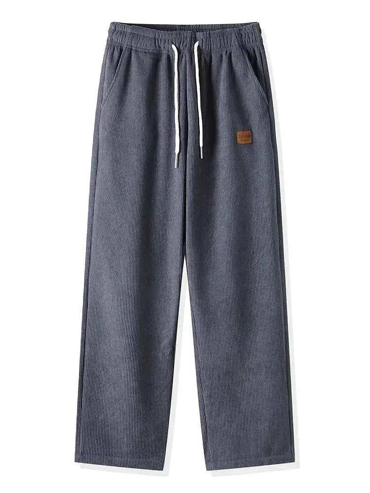 Winter Corduroy Sweatpants Men Drawstring - Next Level