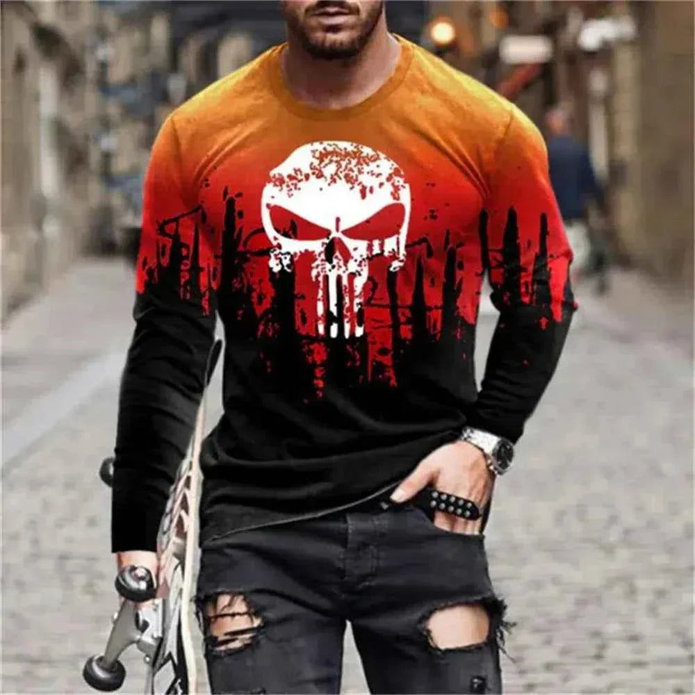 Retro Graffiti T-shirt - 3D Print Summer Men's Round Neck Tee - Next Level