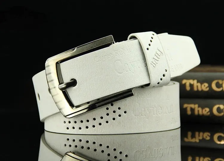 Men's Luxury Belt with Pin Buckle & Letter Print – Elevate Your Style - Next Level