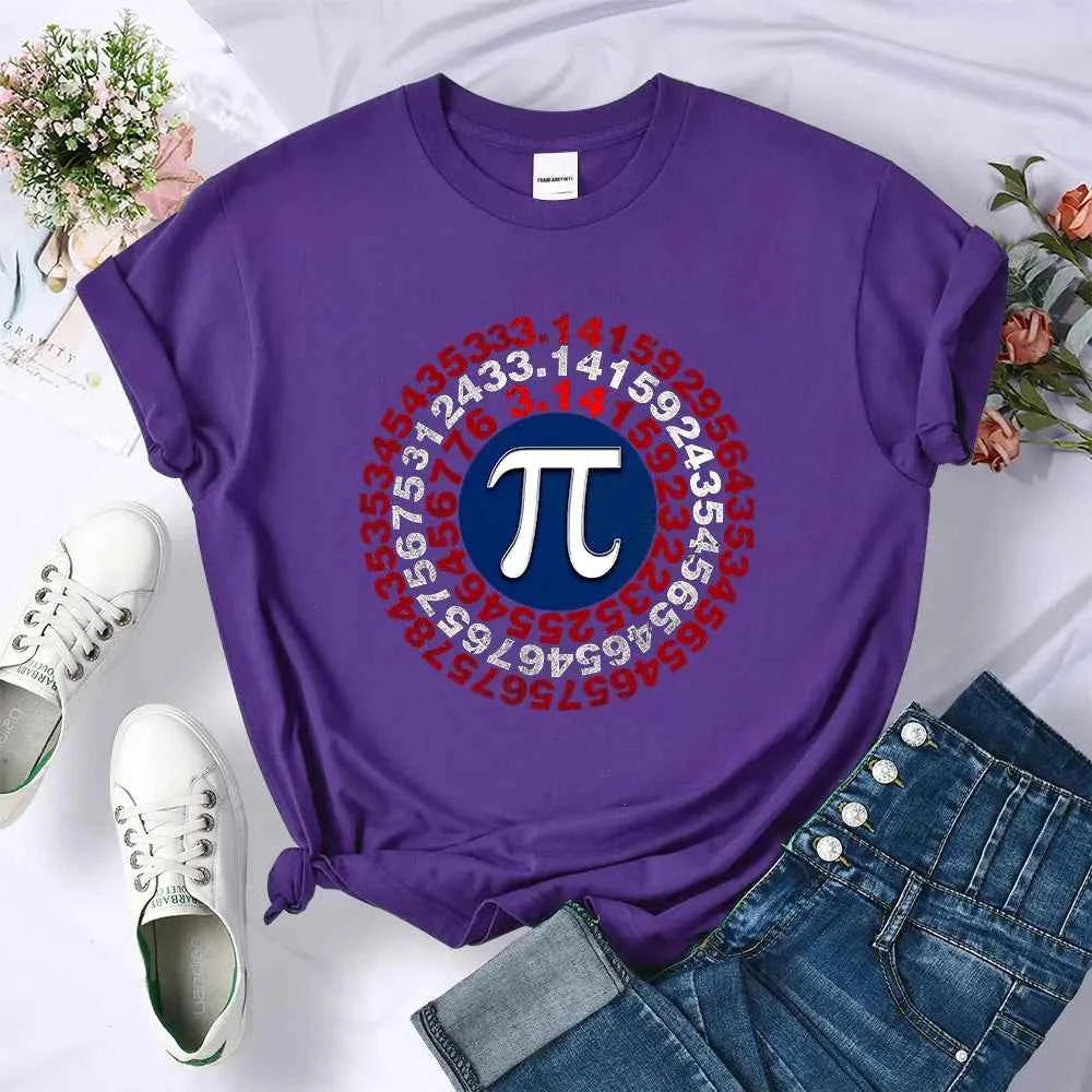 Funny Pi Spiral Geometry Shirt for Women - Unique Mathematics Apparel - Next Level