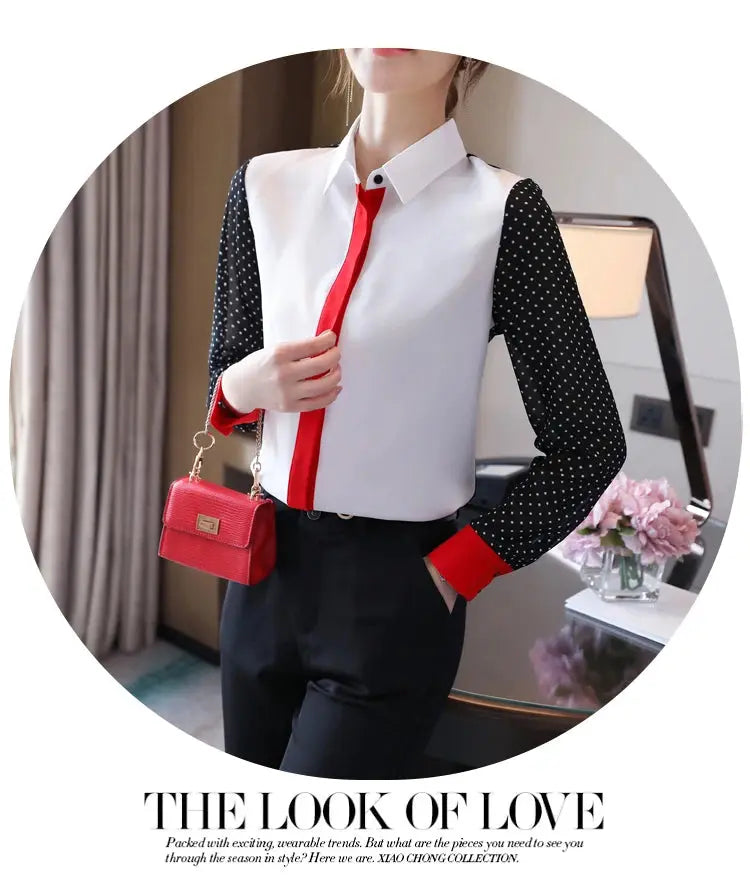 Office Lady Loose Lace Chiffon Shirts for Spring Fashion - Next Level