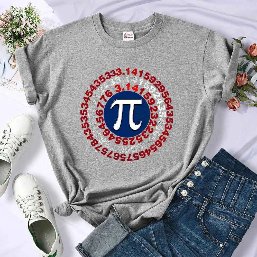 Funny Pi Spiral Geometry Shirt for Women - Unique Mathematics Apparel - Next Level