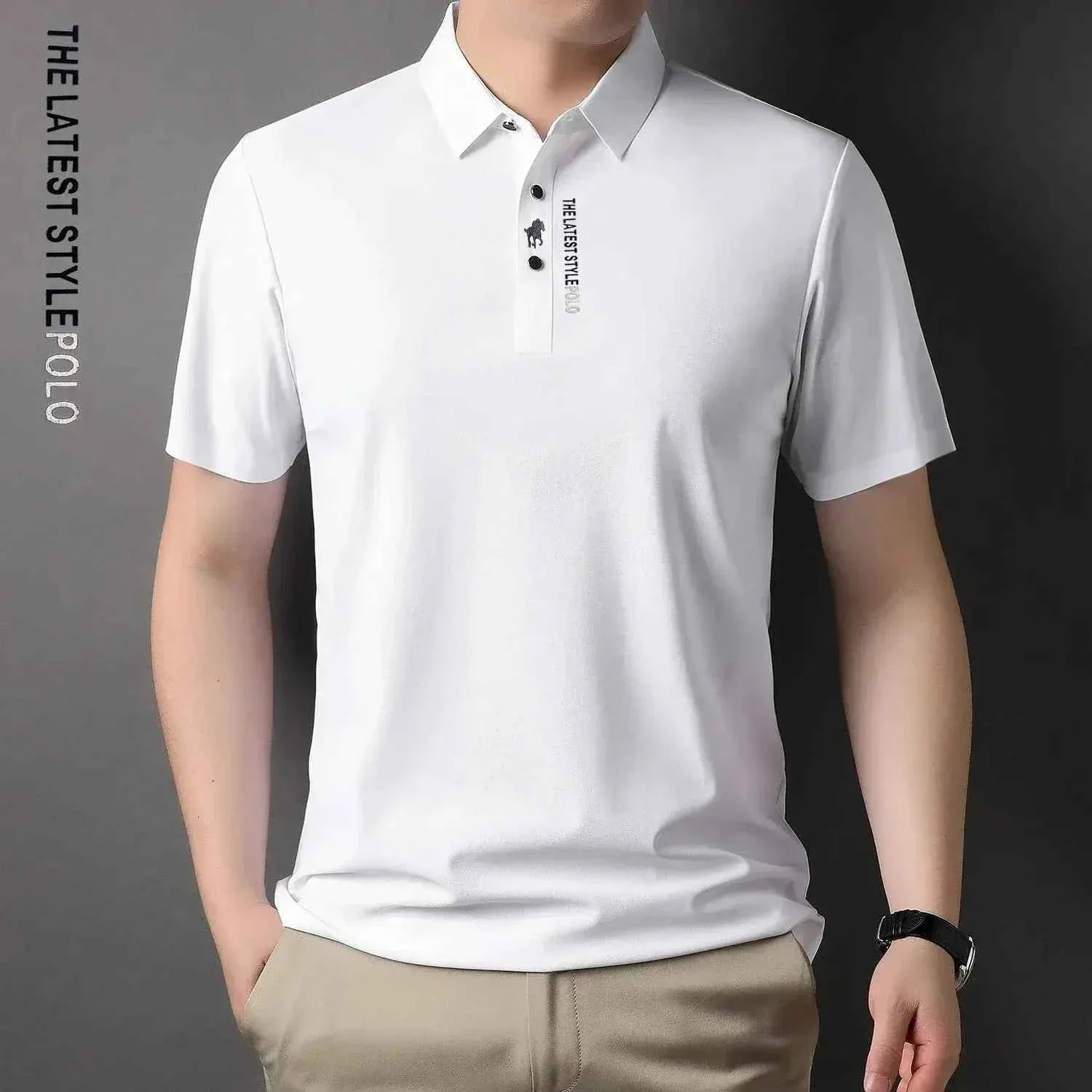 Ice Silk Embroidery Polo Shirt 2025 New Summer Lapel - Next Level