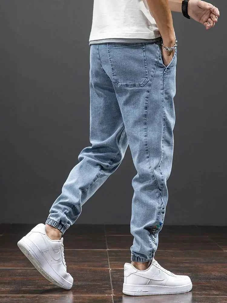 Spring Summer Cargo Jeans Men in Black and Blue - Streetwear Style - Next Level