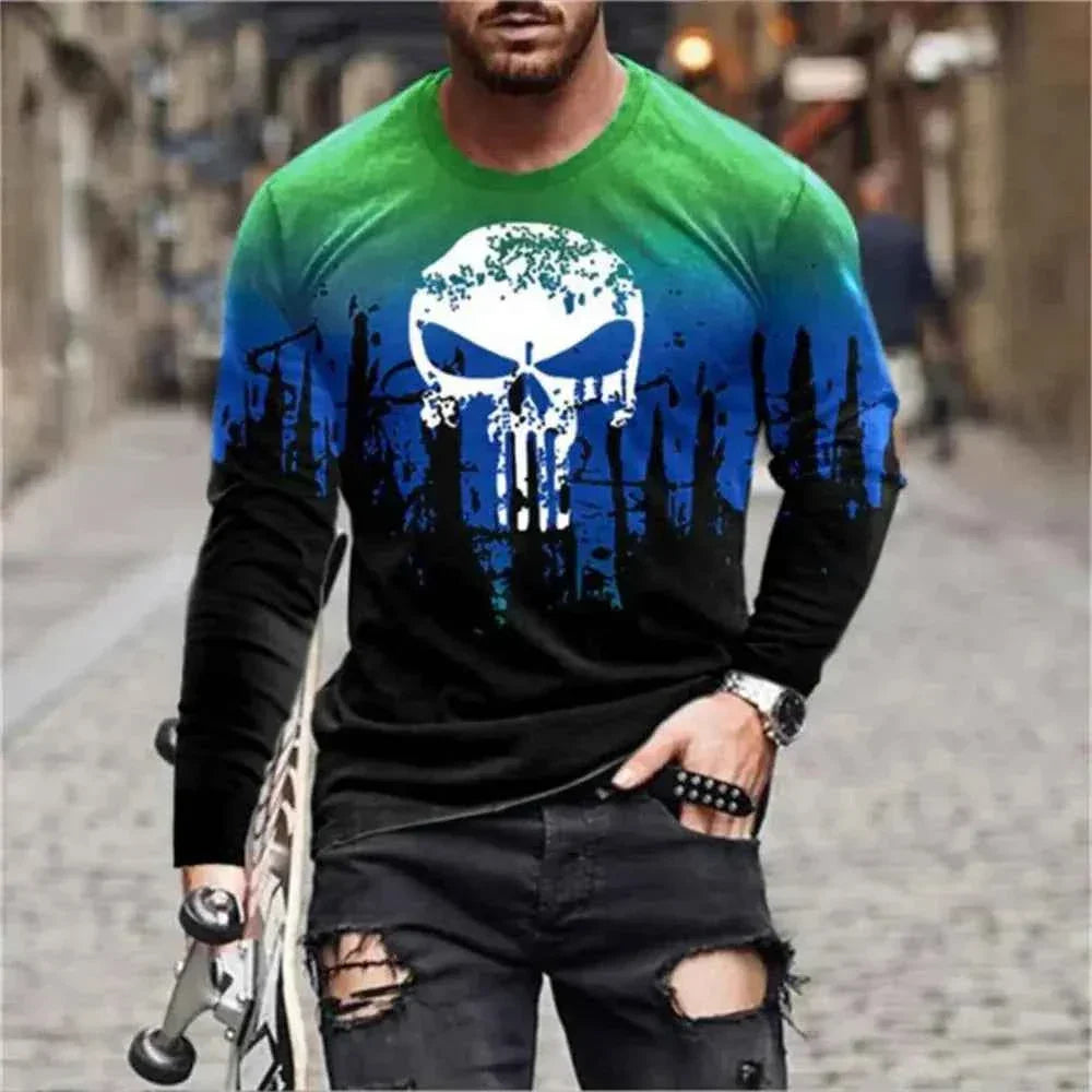 Retro Graffiti T-shirt - 3D Print Summer Men's Round Neck Tee - Next Level