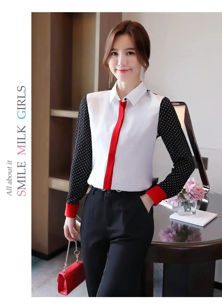 Office Lady Loose Lace Chiffon Shirts for Spring Fashion - Next Level