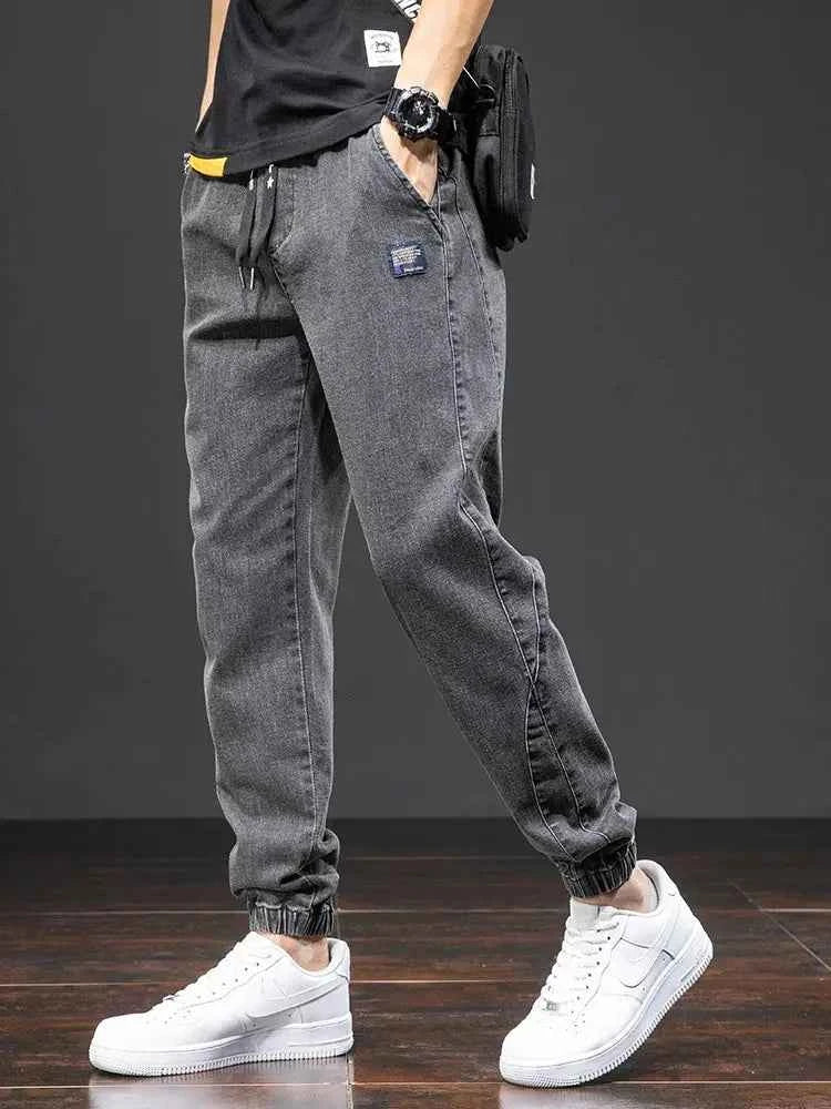 Spring Summer Cargo Jeans Men in Black and Blue - Streetwear Style - Next Level