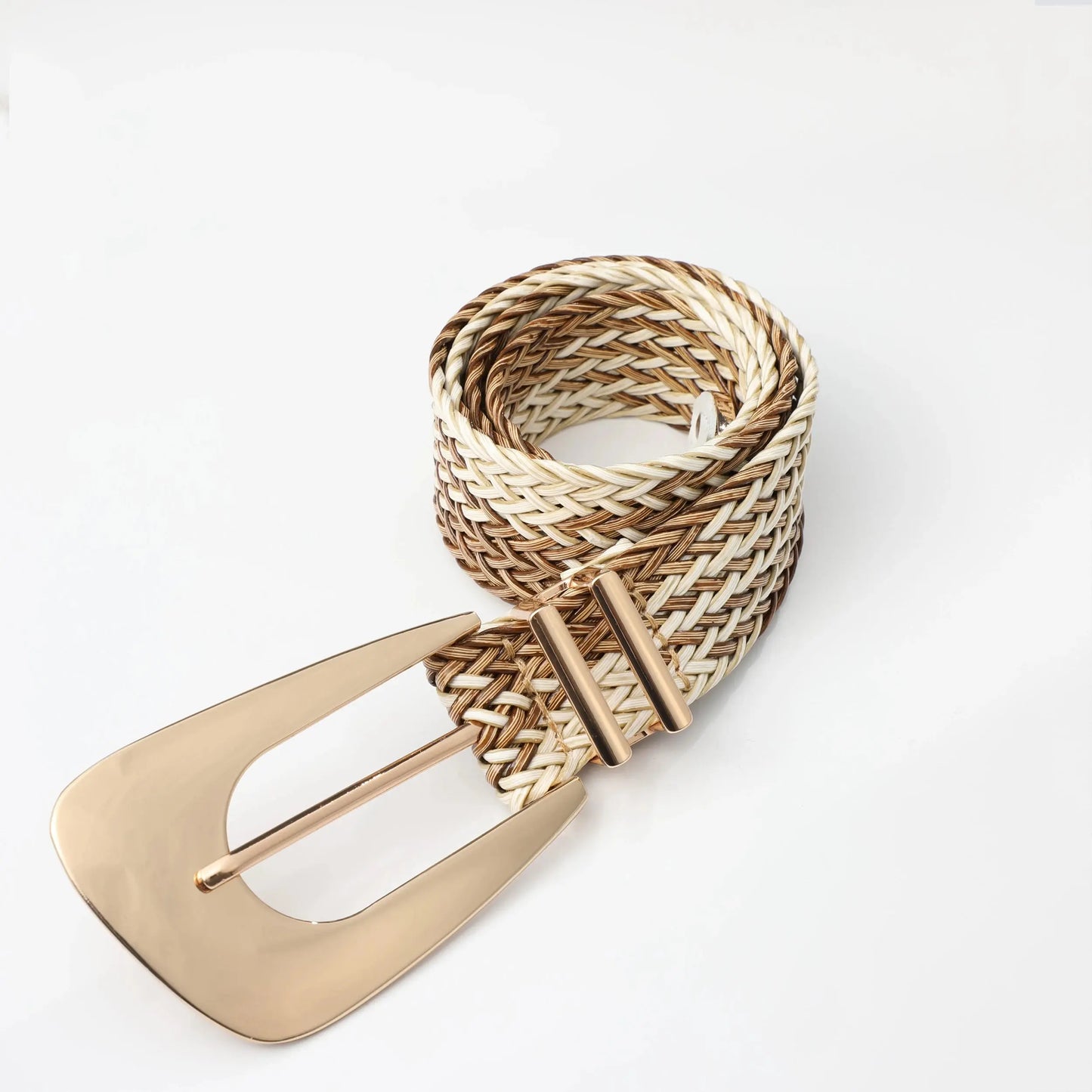 Women's Braided Belt with Irregular Metal Clasp - Next Level