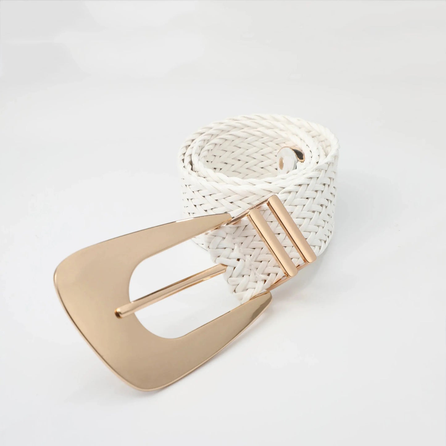 Women's Braided Belt with Irregular Metal Clasp - Next Level