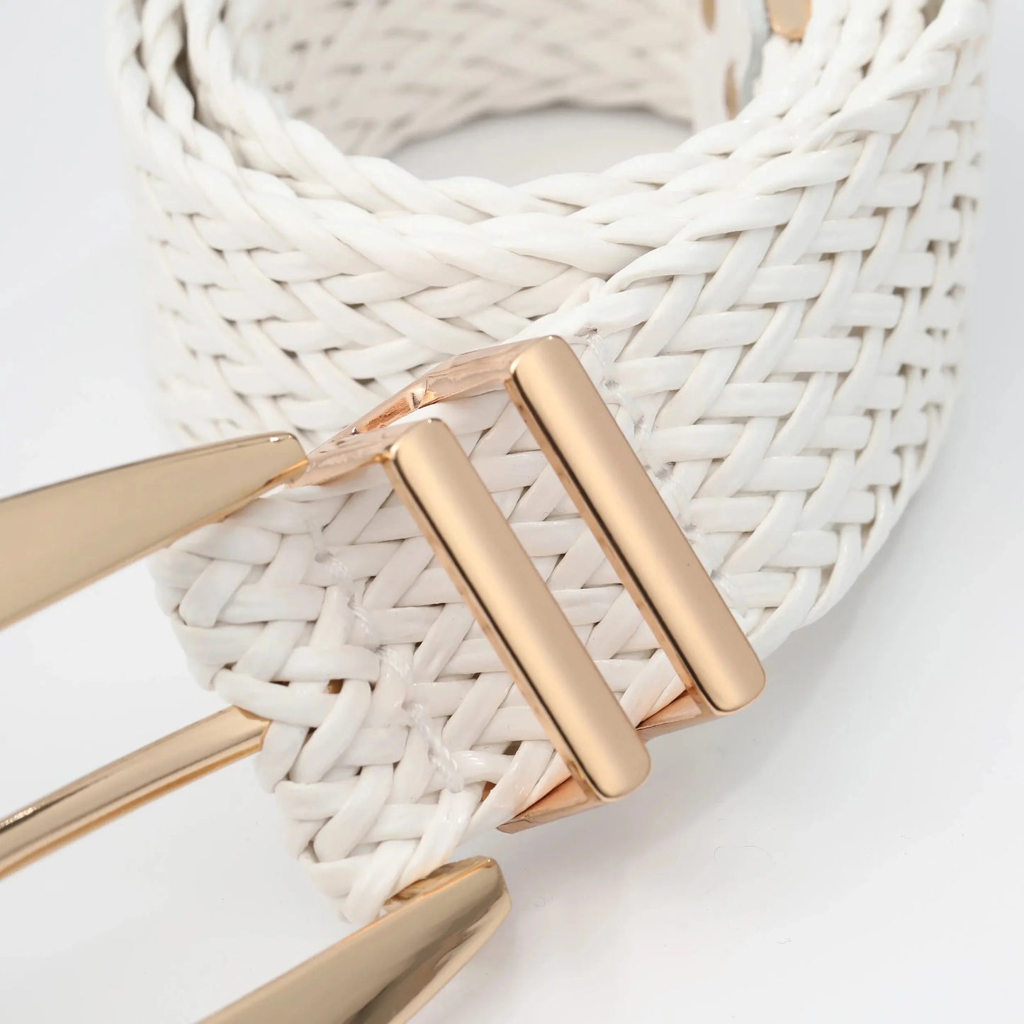 Women's Braided Belt with Irregular Metal Clasp - Next Level