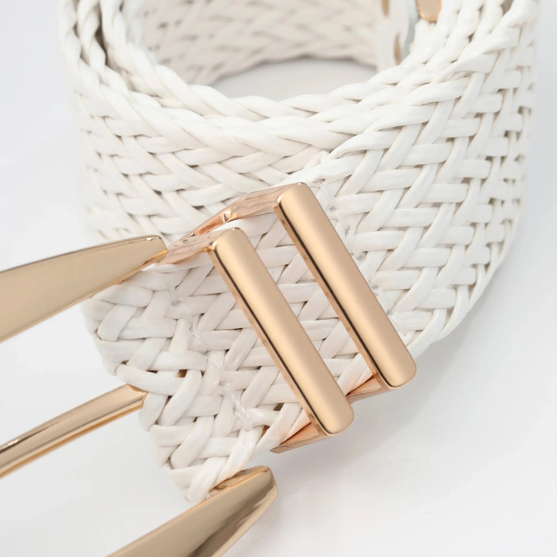 Women's Braided Belt with Irregular Metal Clasp - Next Level