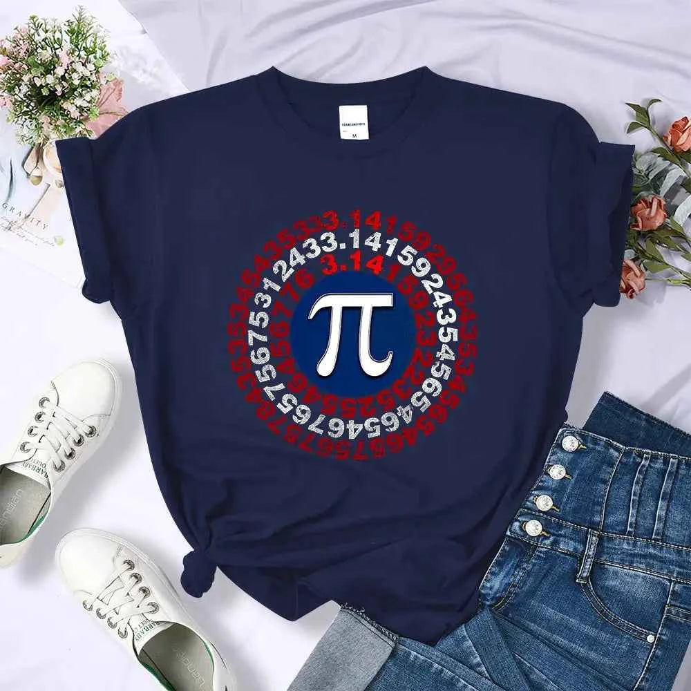 Funny Pi Spiral Geometry Shirt for Women - Unique Mathematics Apparel - Next Level