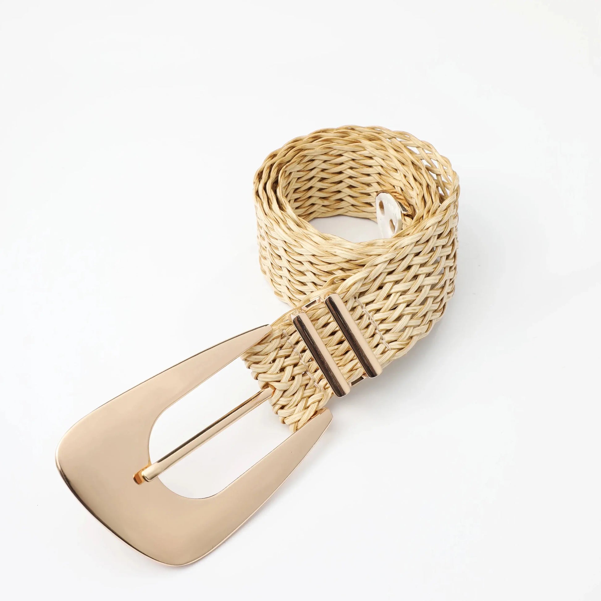 Women's Braided Belt with Irregular Metal Clasp - Next Level